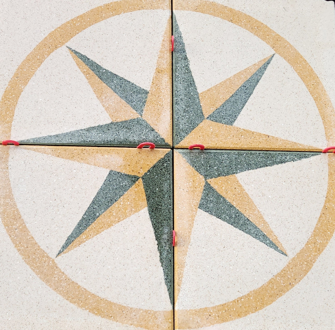 Medallion for 16" x 16" Concrete Paving Stones (Set = 4pcs of 16" x 16")