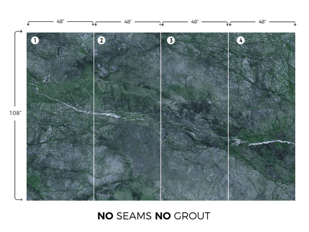 GREEN Marble Look Panel