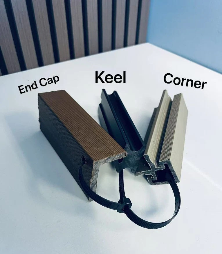 iStyle Outdoor Wall Panel 4 pcs of 8.62" x 114" OWP-50 Black