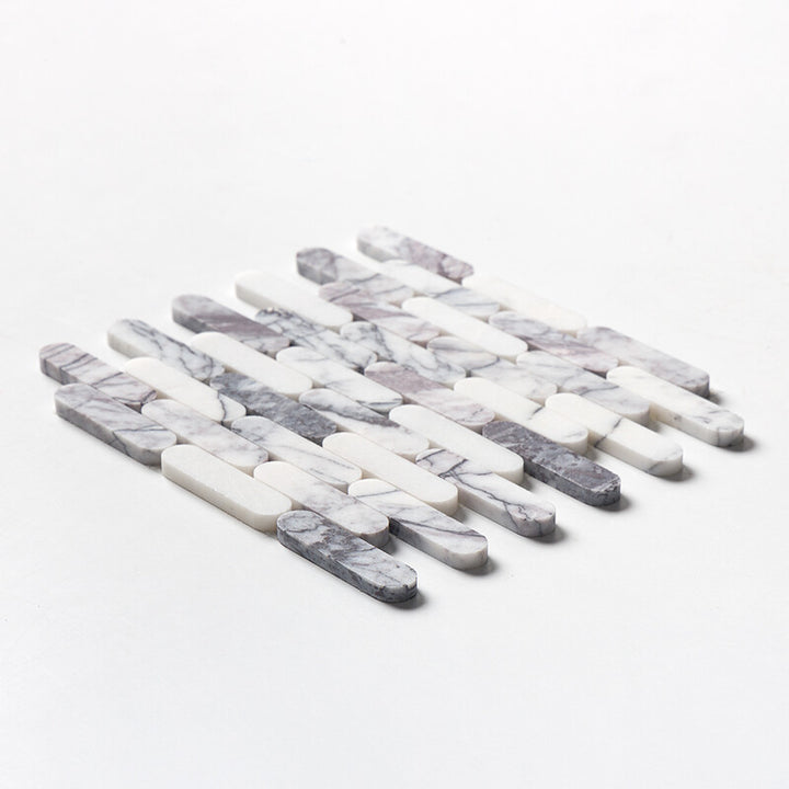 Lilac Honed Pill Marble Mosaic (MYS)