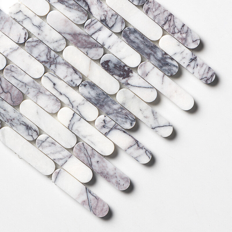 Lilac Honed Pill Marble Mosaic (MYS)