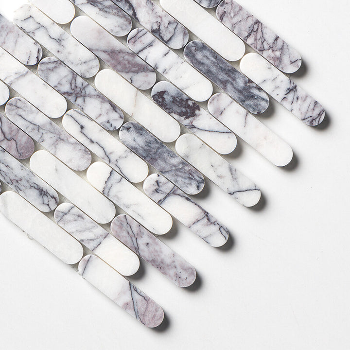 Lilac Honed Pill Marble Mosaic (MYS)