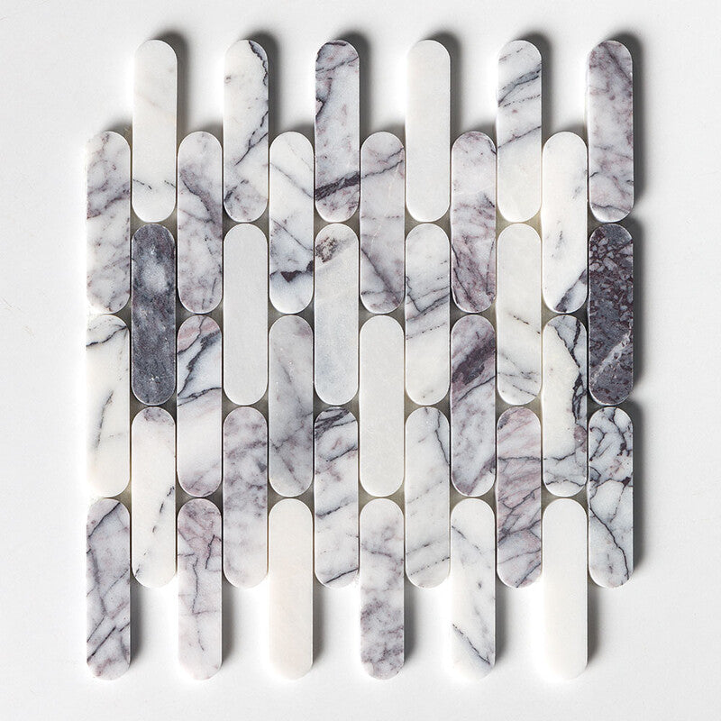 Lilac Honed Pill Marble Mosaic (MYS)