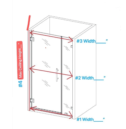 iStyle Frameless Pivot Shower Door Mikos