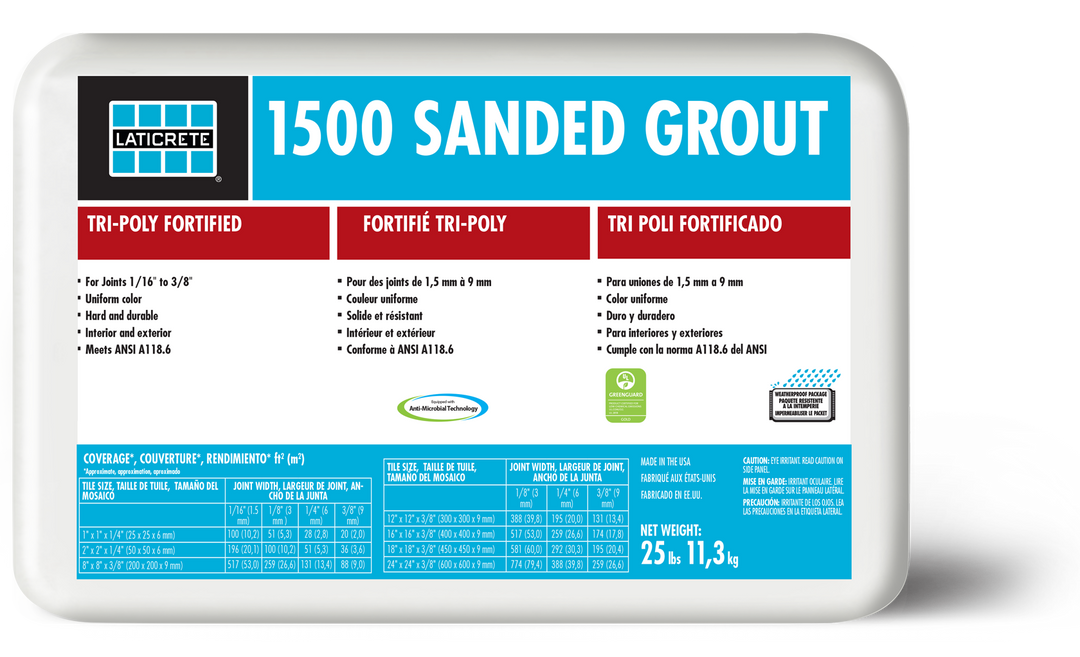 Laticrete 1500 Grout 25lb Sanded Multiple Colors