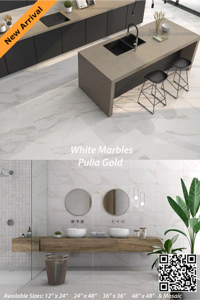 Ecotile  White Marbles   Series