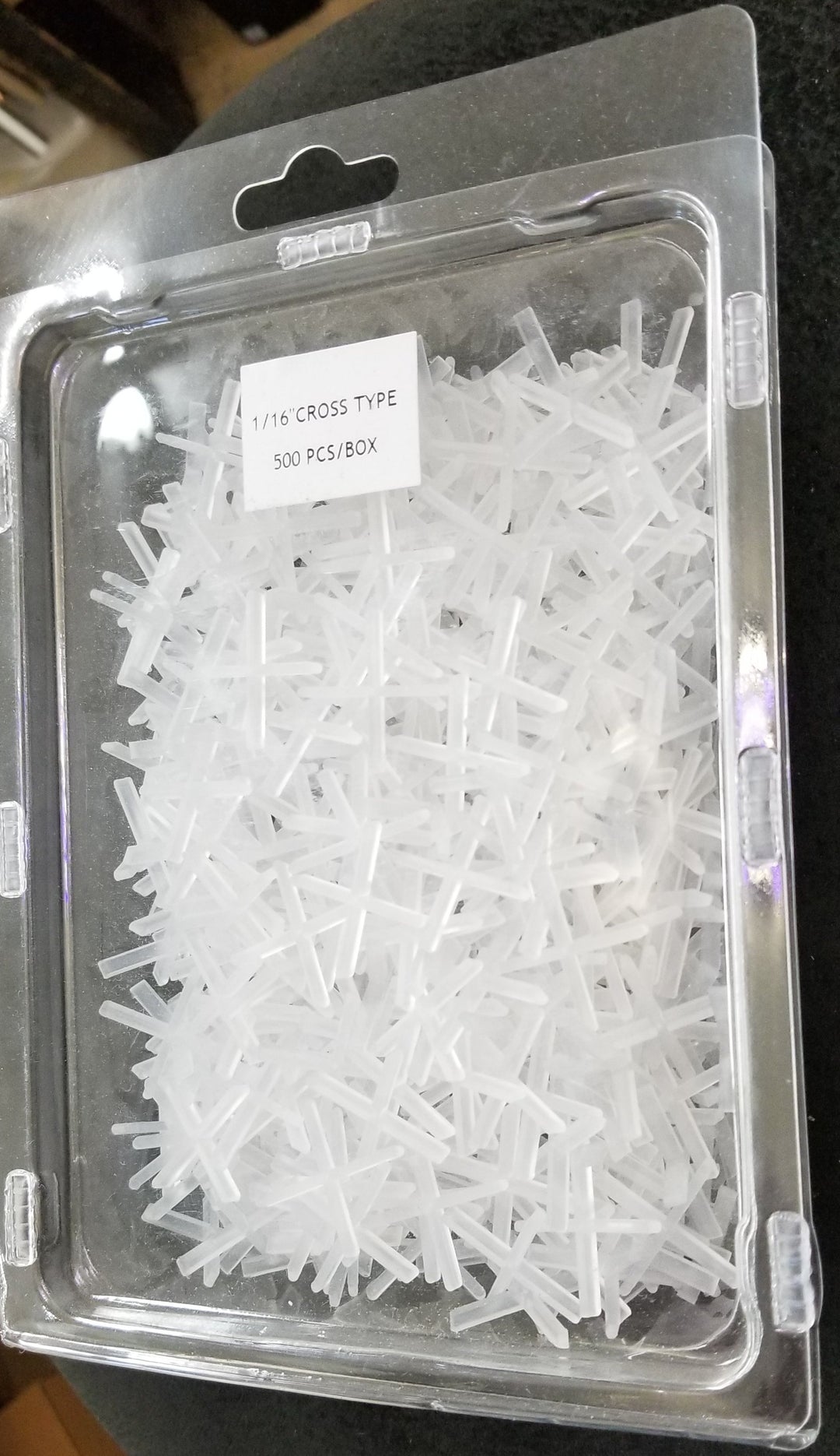 1/16" Tile Spacers Cross Shape 500 Pieces White