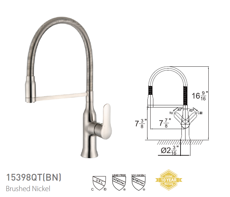 Pasgo 15398QT Brushed Nickel