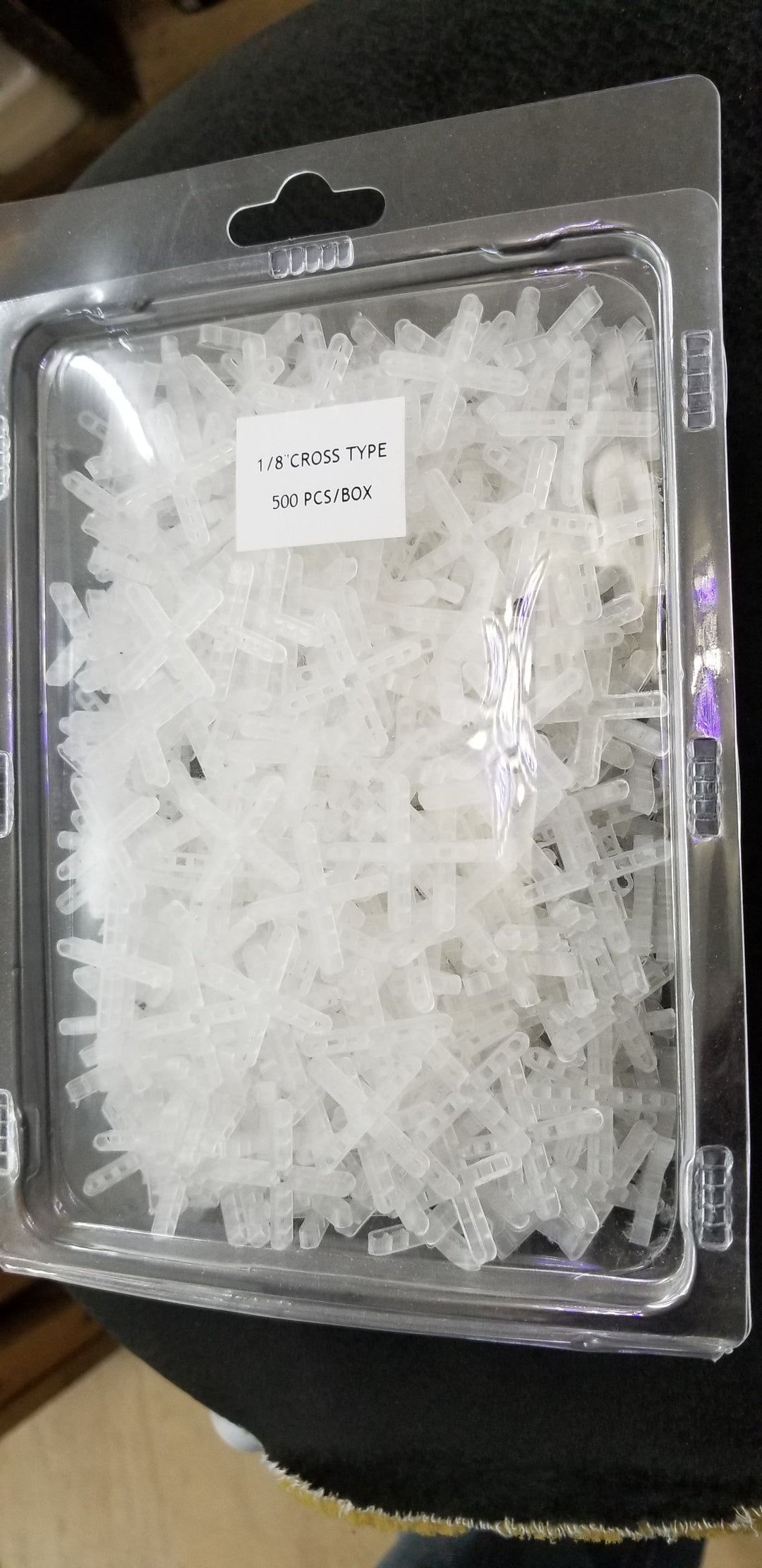 1/8" Tile Spacers Cross Shape 500 Pieces White