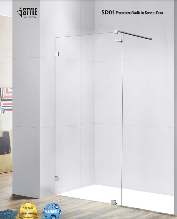 iStyle Walk In Shower Door SD01-4276C 42" W x 76" H Chrome