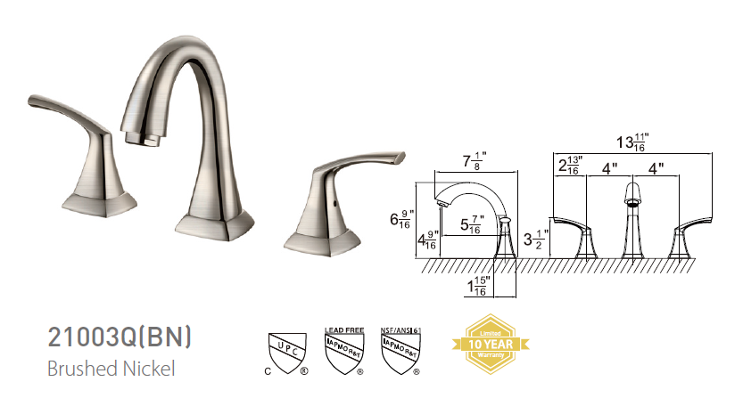 Pasgo 21003Q Brushed Nickel