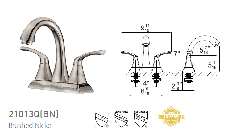 Pasgo 21013Q Brushed Nickel