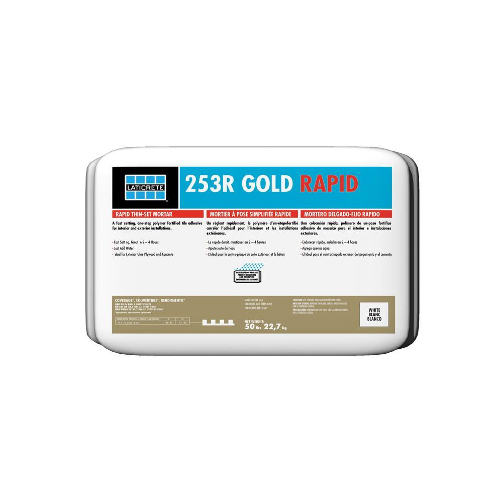Laticrete 253R Gold Rating Rapid Setting Thin Set Mortar 50lbs Gray