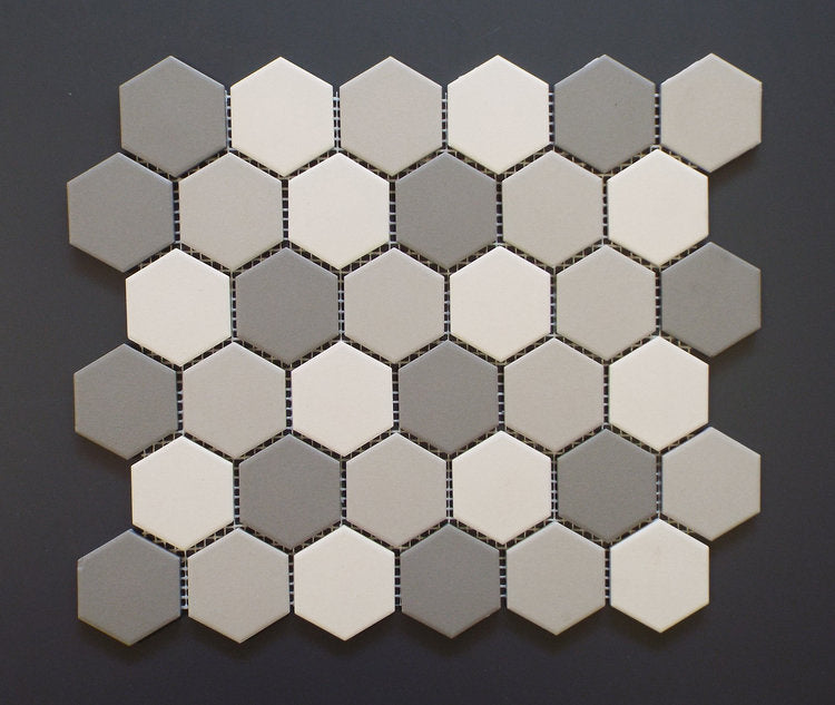 UNGL HEX2MIXA - 2" HEXAGON Light Grey Mix