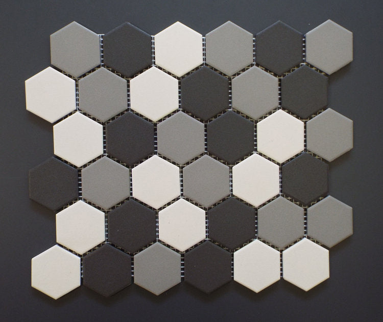 UNGL HEXMIXB - 2" HEXAGON Medium Grey Mix