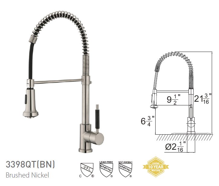 Pasgo 3398QT Brushed Nickel