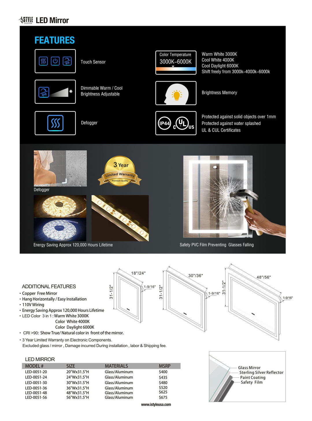 iStyle Classic LED Mirror 0051