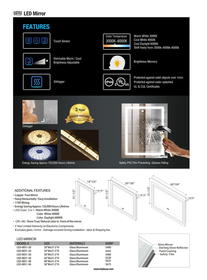 iStyle Classic LED Mirror 0051