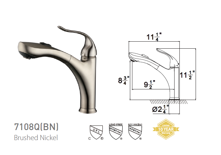 Pasgo 7108Q Brushed Nickel