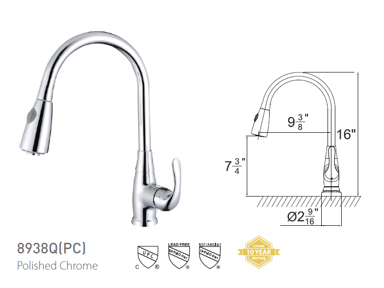Pasgo 8938Q Polished Chrome