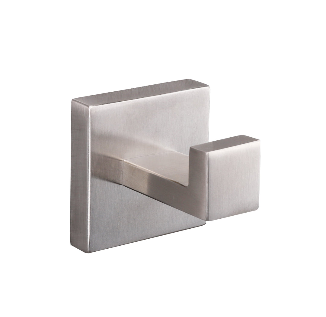 Lexora Bagno Lucido Stainless Steel Robe Hook, Satin Finish LRH14152SN