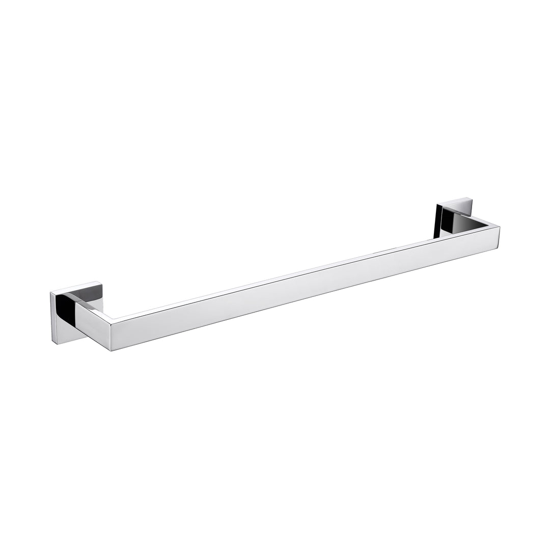 Lexora Bagno Lucido Stainless Steel Towel Bar, Chrome Finish