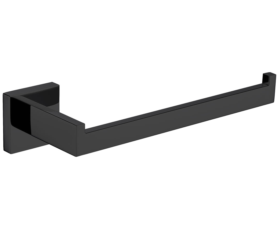 Lexora Bagno Lucido Stainless Steel Towel Holder, Matte Black Finish LTR14152MB