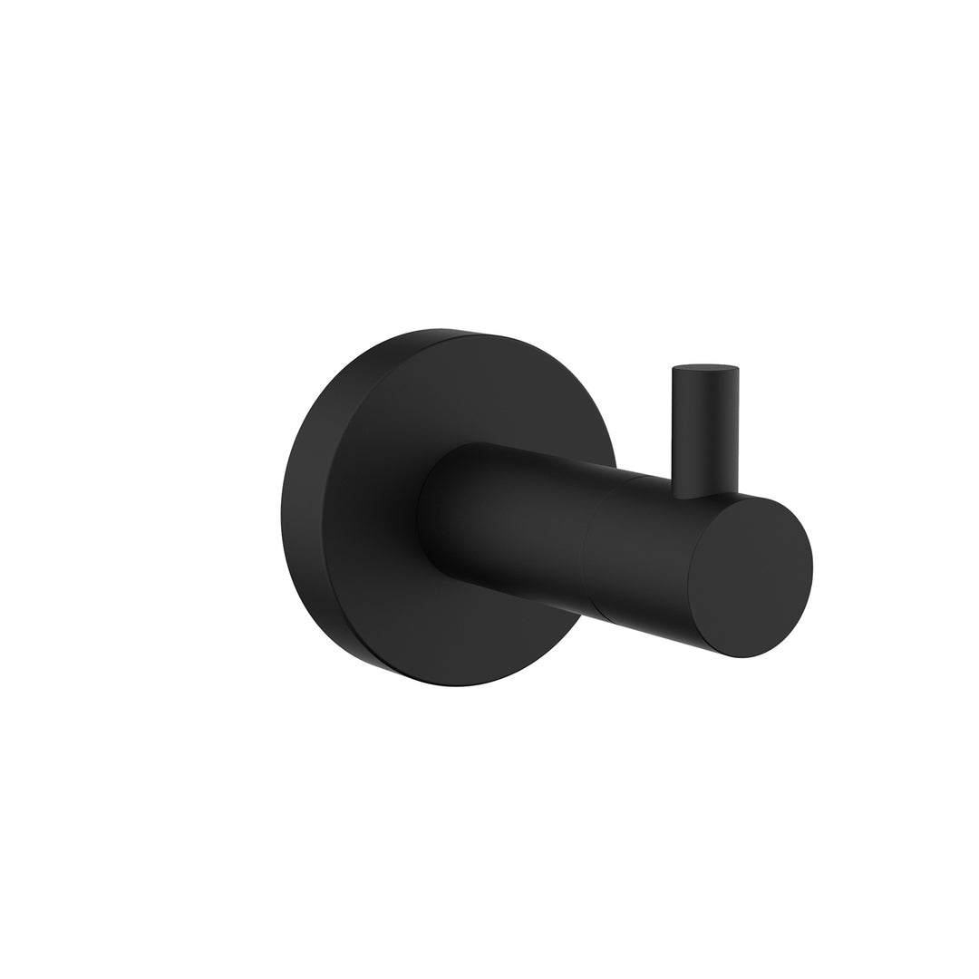 Lexora Bagno Nera Stainless Steel Robe Hook, Matte Black Finish LRH16152MB