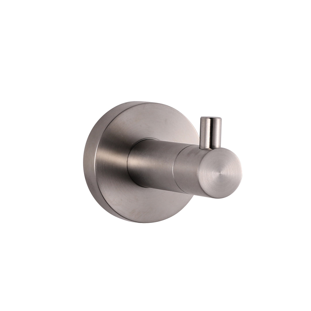 Lexora Bagno Nera Stainless Steel Robe Hook, Satin Finish LRH16152SN