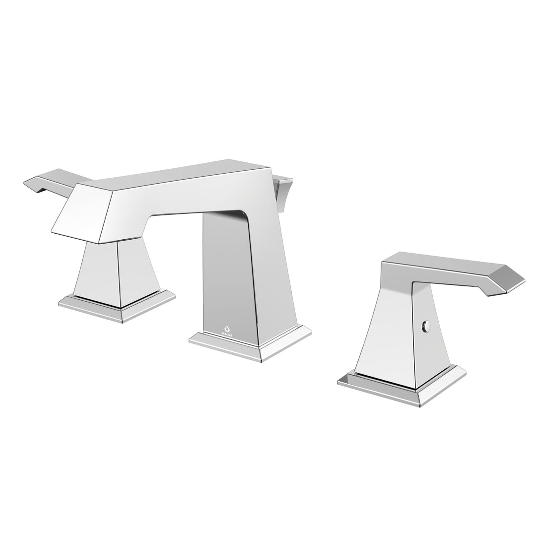 Lexora Balduina Brass 3 Hole Bathroom Faucet, Chrome Finish  LFT4011CH