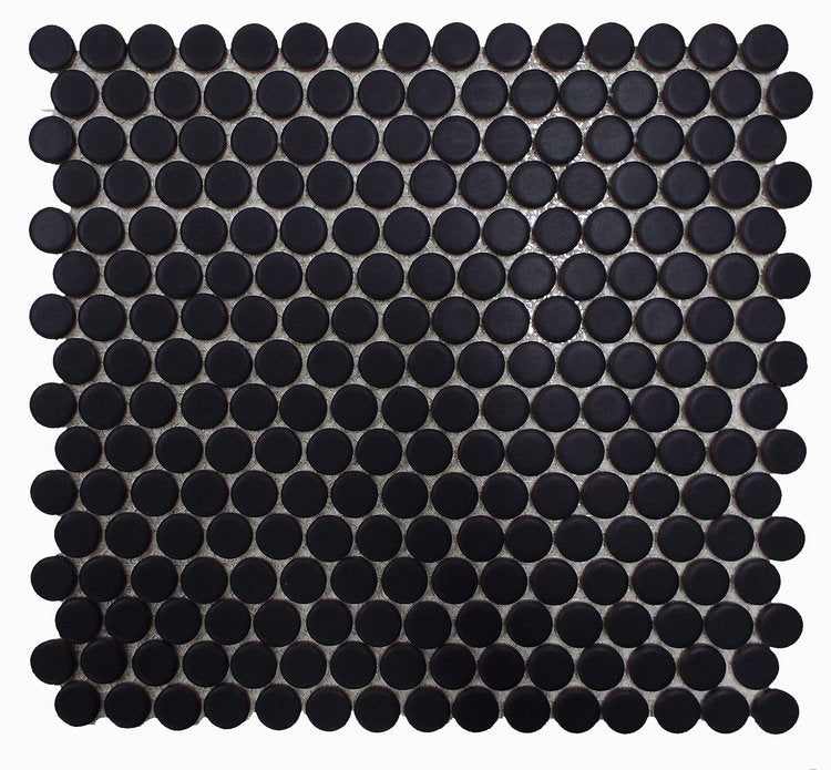 PNR 1022 - 3/4" Black Matte Penny Round