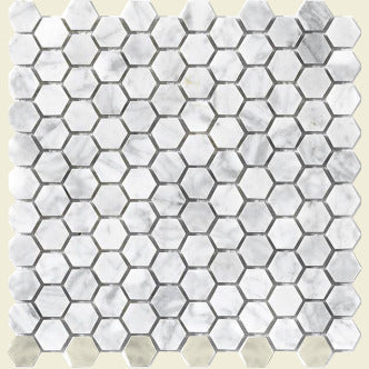 CARRHEX Tenor 1" Natural Stone Hexagon Mosaic