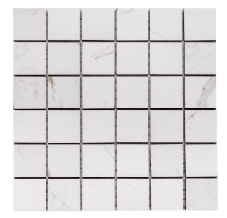 Merola Tile Calacatta 2" x 2" on 12" x 12"