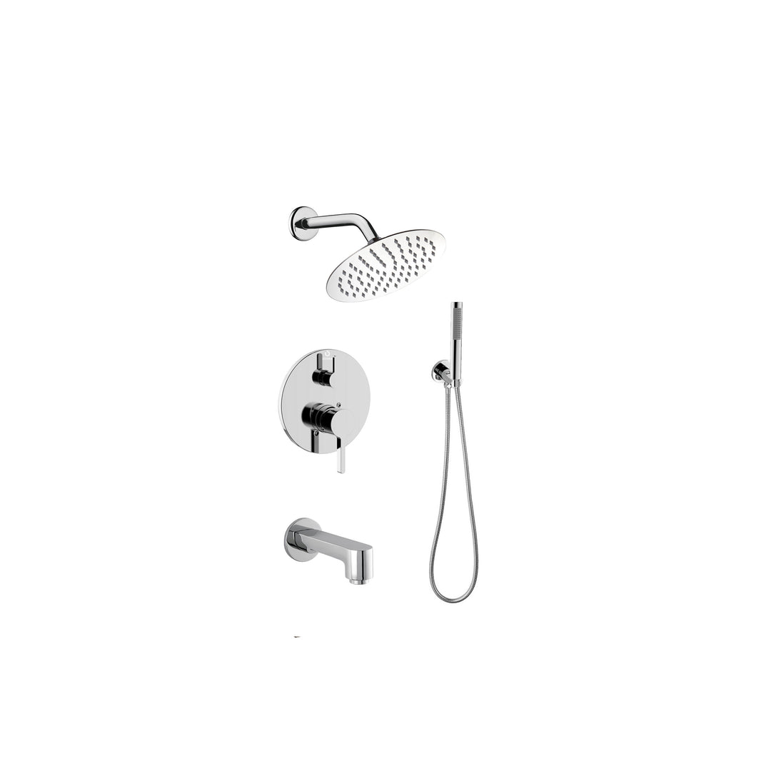 Salamonio Stainless Steel Round Shower Set, Chrome Finish  LSS11011CH