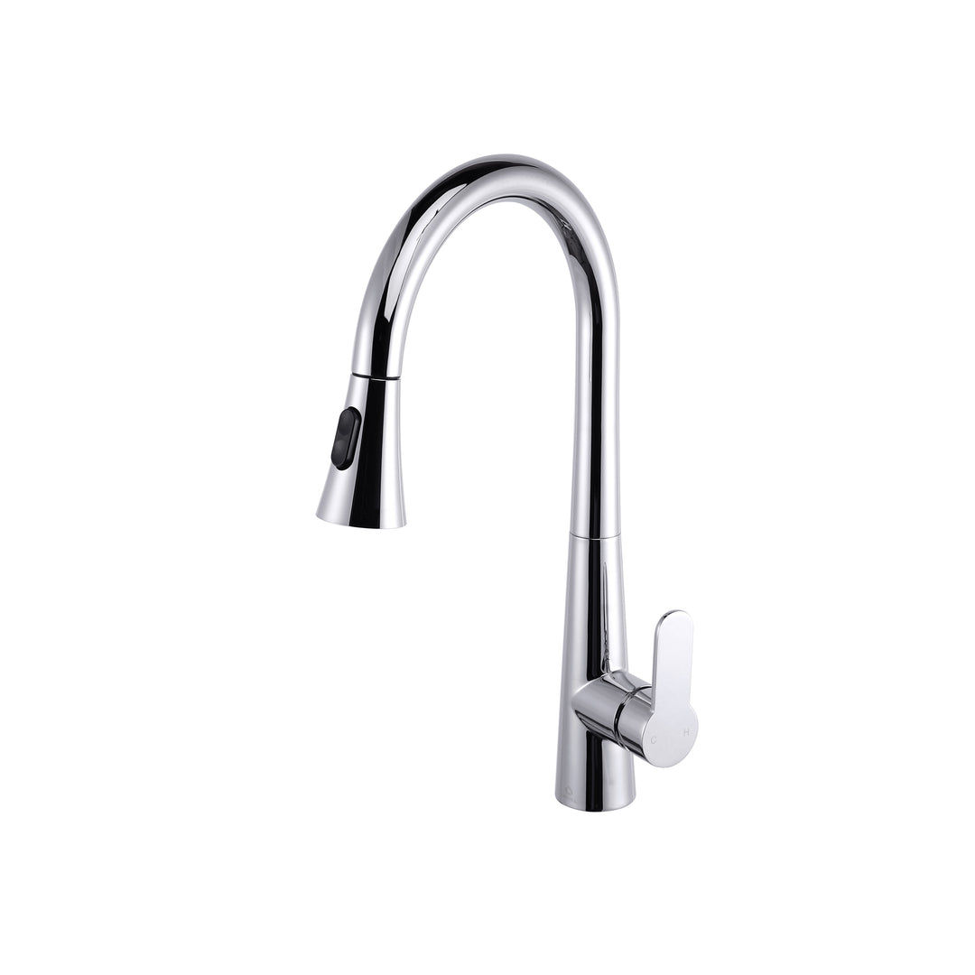 Lexora Furio Brass Kitchen Faucet, Chrome Finish  LKFS7011CH