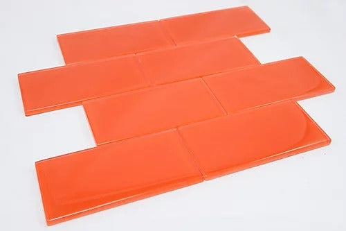 Elegant Mosaic GH119 Fire Orange 3" x 6"