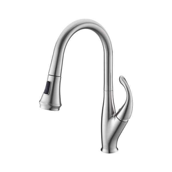 Lexora Garbatella Brass Kitchen Faucet, Brushed Nickel  LKFS9011BN