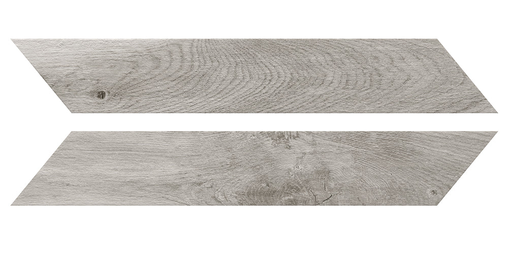 Borneo Chevron Series Gris 3.4" x 17.3" FLAT6HZ021