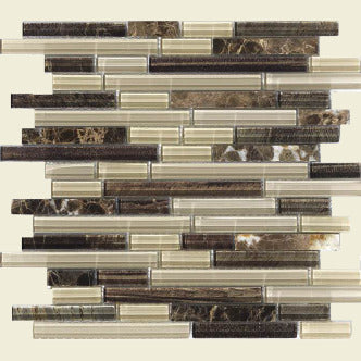IJ-GS-03-5/8 Brilliance 5/8" Random Strips Mosaic Ink Jet and Stone
