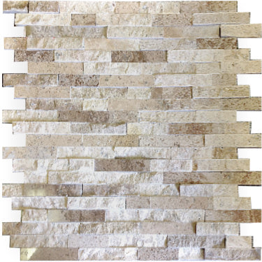 Imagery Glass IMGDTR-ML Dark Travertine Mini Ledger Panel