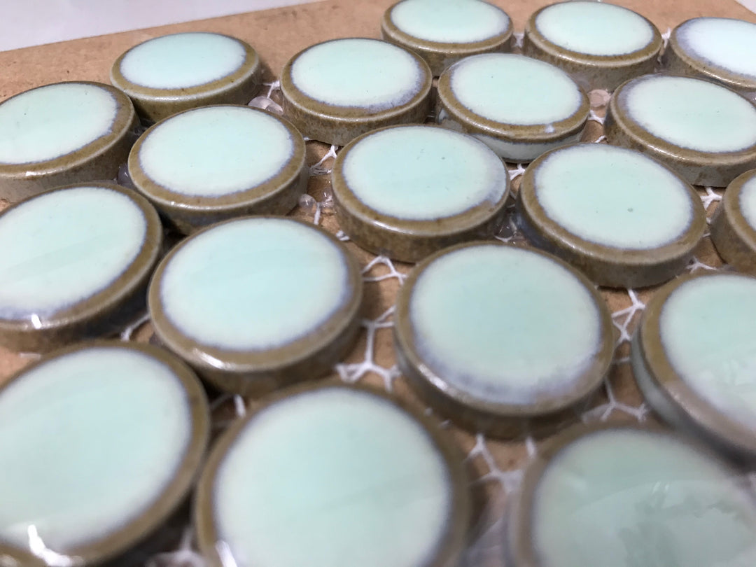 Green Penny Round on 12" x 12" Glossy SIL-004