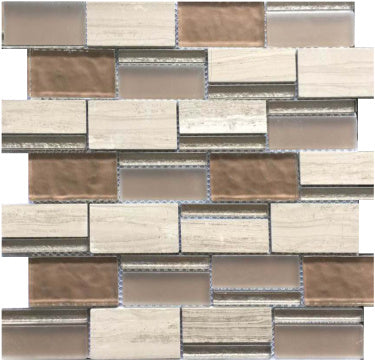 J-4 Desert Random Glass and Stone Mosaic