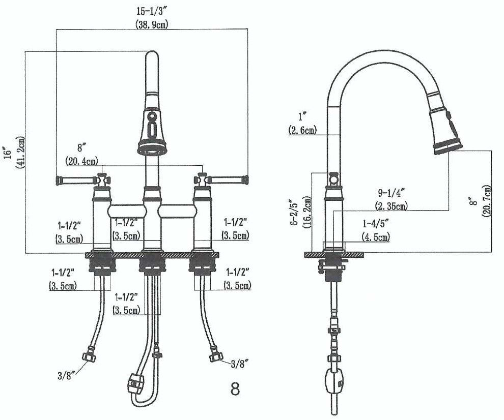 Oakland Kitchen Faucet KSK8239MB Matte Black