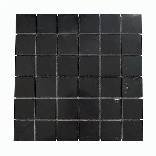 Elegant Mosaic NM17 Nero Marquina 2" x 2" on 12" x 12"