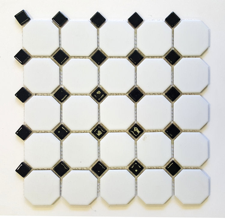OCT 518 - 2-1/4" M. White w/ S. Blk Dot