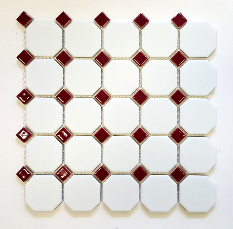 OCT 521 - 2-1/4" M. White w/ S. Burgundy