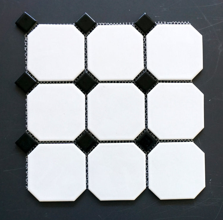 OCTM 518 - 4" M. White w/ S. Blk Dot