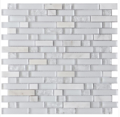 Princeton Tile Glass/Jazz White Marble PG031