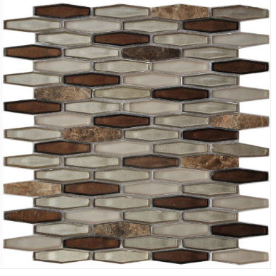 Princeton Tile Cast Glass/Dark Emperador PG039
