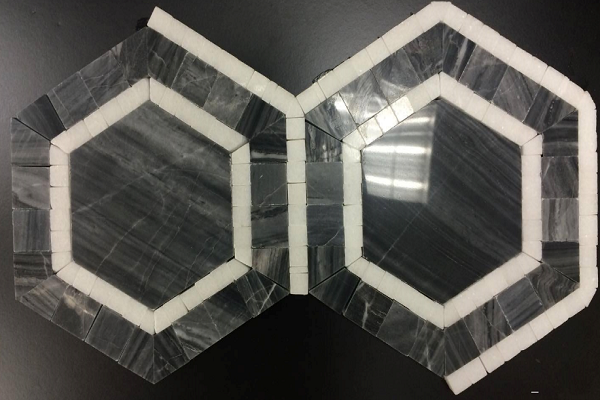 Merola Tile Roman Hex Carrara